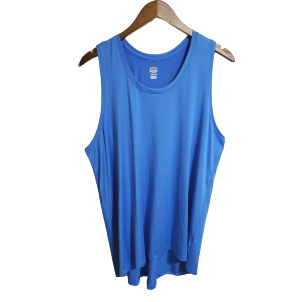 Athletic Works Blue Hi-low Racerback Tank Top Women's Size XL